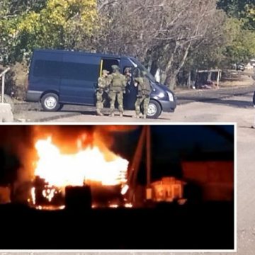 ​В Крыму «КамАЗ» с боеприпасами ВС РФ взорвался рядом с домами гражданских — очевидцы тайно сняли видео