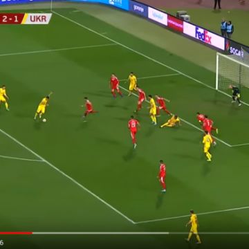 Сборная Украины на последних секундах забила гол и вырвала ничью с Сербией — видео