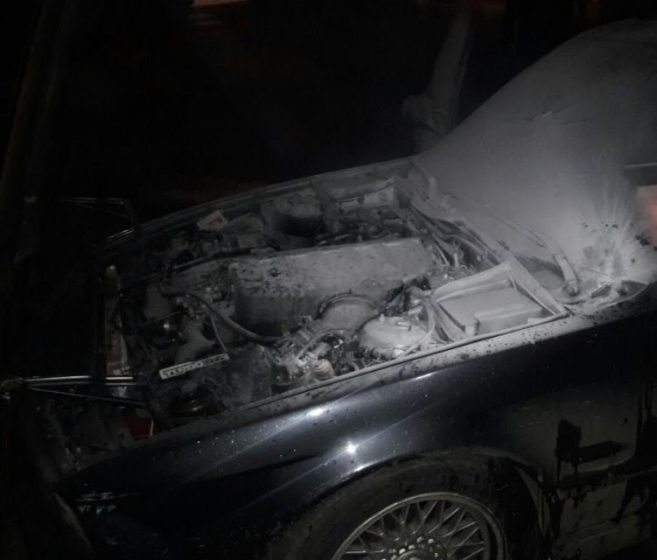 В Одесской области пришлось тушить автомобиль